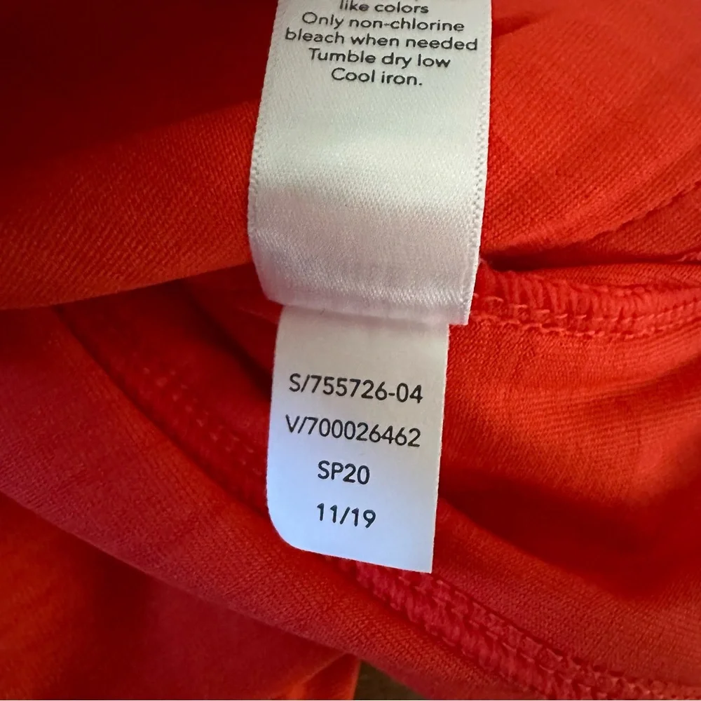 Athleta Baja UPF Hooded Jacket Bright‎ red orange Size Small 755726 Beach Travel
